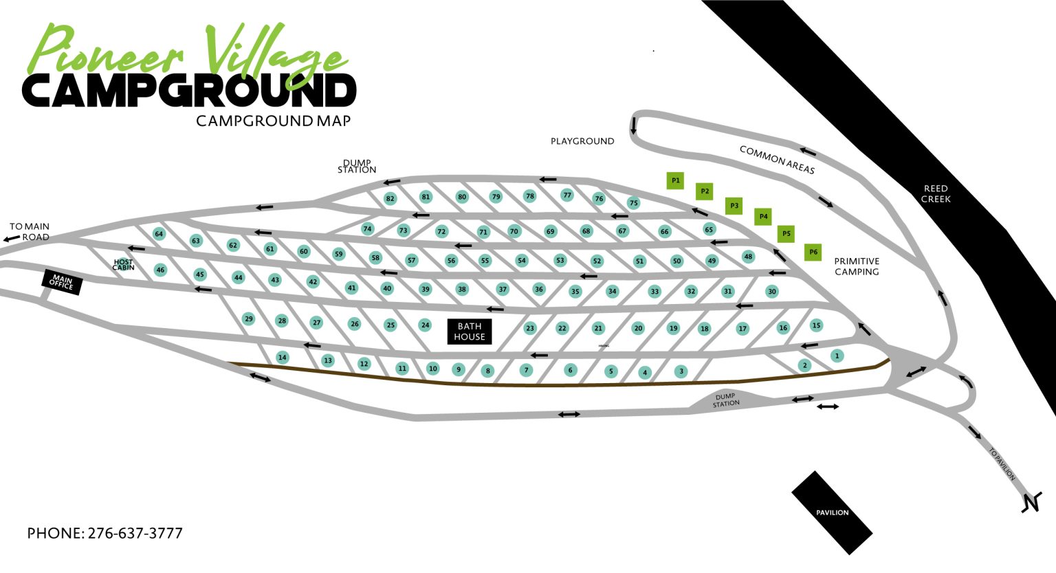 Campground Map Pioneer Village Campground